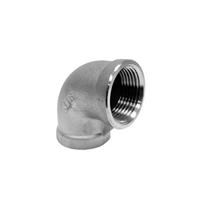 Codo inoxidable roscado